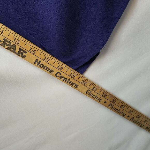 Entro Womens Blue 3/4 Sleeve V Neck Front Knot‎ One Piece Pantsuit Size Medium - Picture 11 of 11